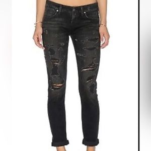 Agolde Chloe Black Destroyed Jeans